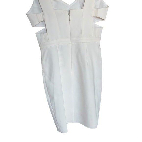 BCBGMAXAZRIA Annalise Dress Off-White Size 2 Cutout Bodycon Cocktail Mini - Picture 10 of 16